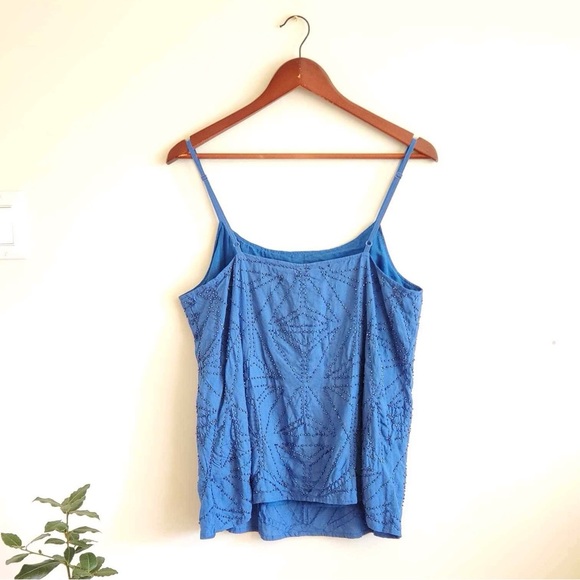 Anthropologie Gabriela Beaded Cami Bl-nk Blank London Medium Blue - Picture 9 of 9